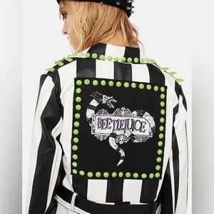 Dolls Kill - Scare Alike Moto Jacket - Beetlejuice - sz. medium